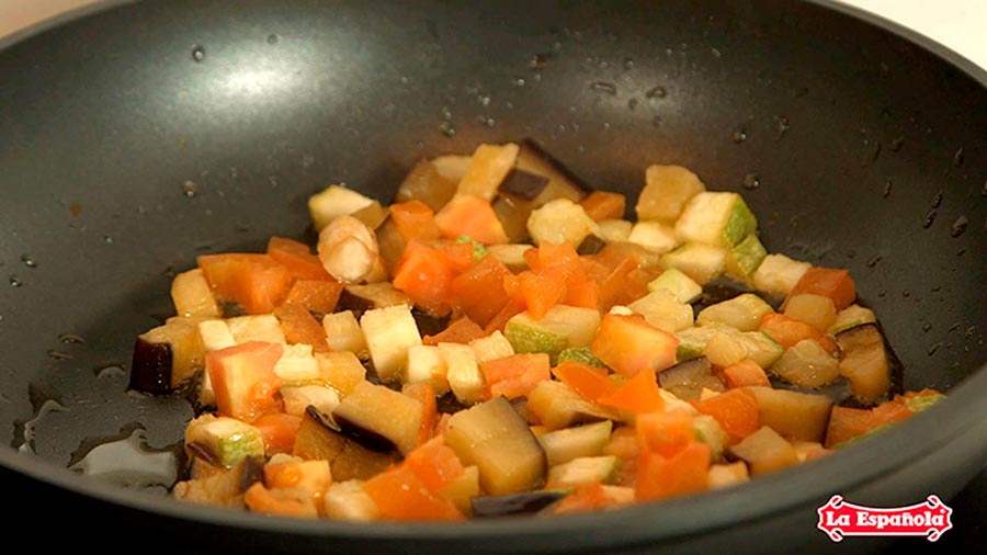 Receta tortilla de verduras AOVE La Espanola