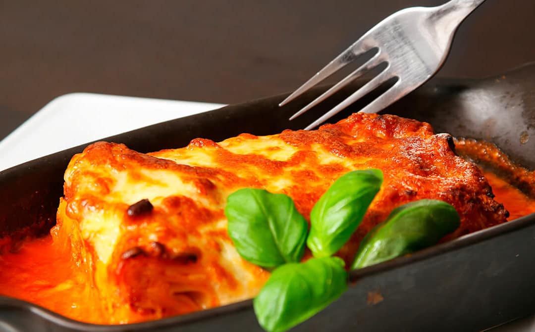 lasaña de atún y verduras con setas
