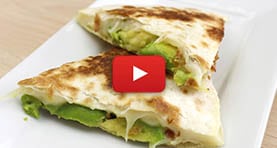 Quesadillas de aguacate y queso