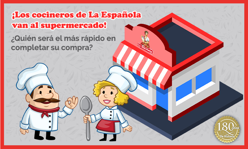 ¡Los cocineros de La Española van al supermercado!: el juego imprimible para jugar toda la familia