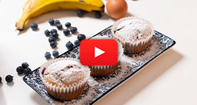 receta muffins de platano y arandanos